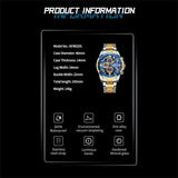 NEW MENS WATCHES - Luxury Watch Top Brand Quartz Chronograph Dial Stainless Steel Sports Watch - The Jewellery Supermarket
