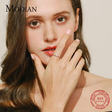 Women Silver Natural Opal Morganite Rings For Wedding Engagement Jewelry - The Jewellery Supermarket
