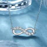Charming Infinity Necklace D Color Real High Quality Moissanite Diamonds Forever Love Necklace - Fine Jewellery - The Jewellery Supermarket