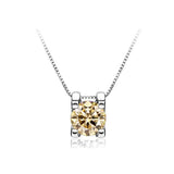 Super Real 1ct/2ct D Colour VVS Round Cut Multi Colour High Quality Moissanite Diamonds Necklaces Fine Jewellery - The Jewellery Supermarket