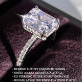 NEW ARRIVAL - Designer Luxury Princess Cut AAA+ Quality CZ Diamonds High End Ring - The Jewellery Supermarket