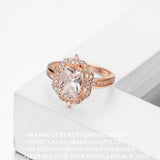 QUALITY RINGS Rose Gold Silver Color AAA+ Cubic Zirconia Diamonds Fashion Ring - The Jewellery Supermarket