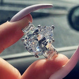 Glamorous New Luxury Pear Shape AAA+ Cubic Zirconia Diamond Fashion Ring - The Jewellery Supermarket
