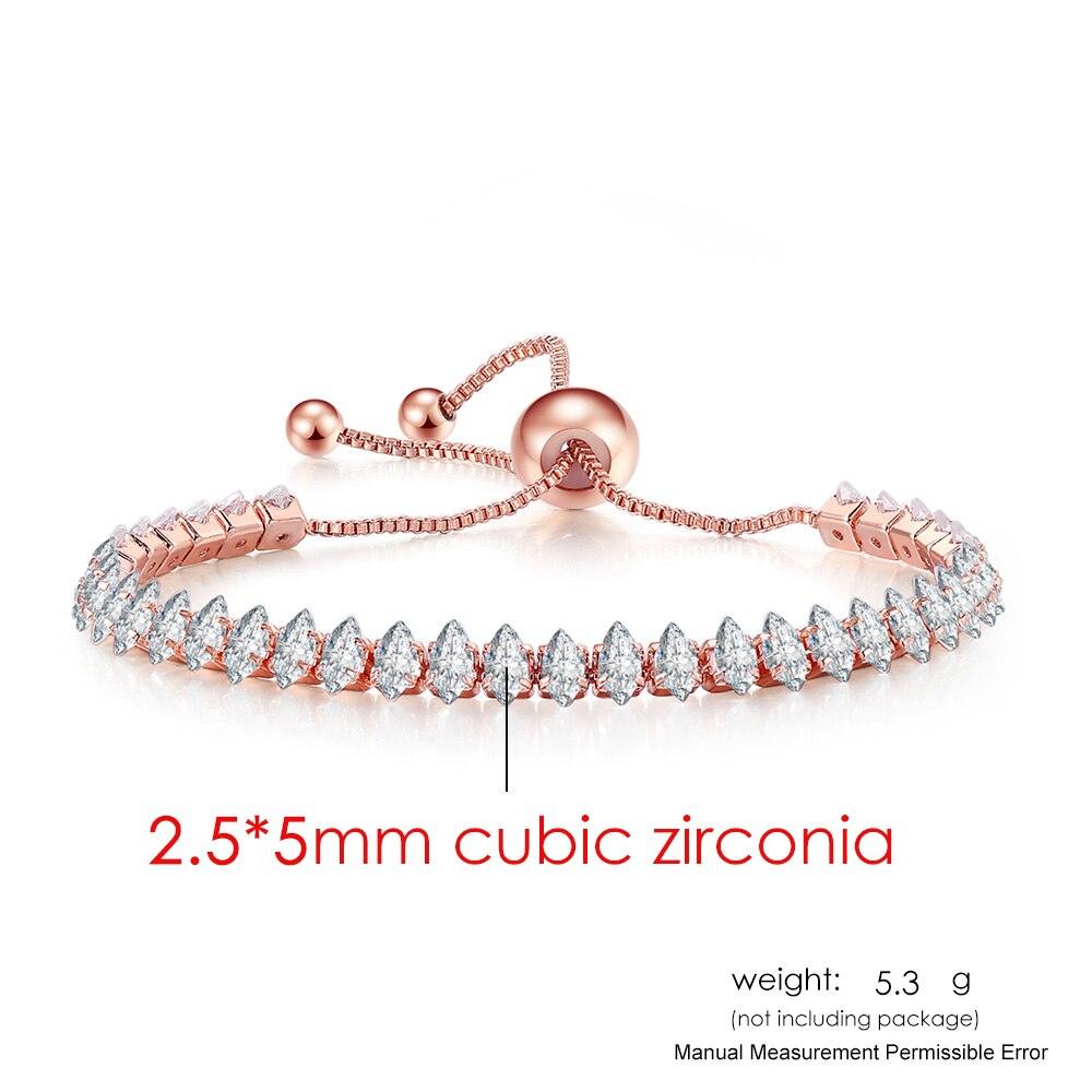 ADORABLE Waterdrop Shape Crystal AAA+ Cubic Zirconia Simulated Diamonds Gold Color Tennis Bracelets for Women - The Jewellery Supermarket