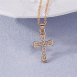 Luxury Crystal Religious Jesus Cross Necklaces - Crucifix for Women Men Fashion Party Jewellery - The Jewellery Supermarket