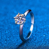 Stunning VVS Round Cut 0.5-5 Carat High Quality Moissanite Diamonds Solitaire Ring - Wedding Jewellery