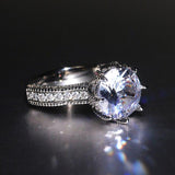 New Arrival Luxury Halo Round Cut Marvelous AAA+ CZ Diamonds Engagement Ring - The Jewellery Supermarket