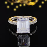 NEW ARRIVAL - Designer Luxury Princess Cut AAA+ Quality CZ Diamonds High End Ring - The Jewellery Supermarket