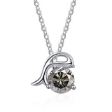 Charming Lovely Dolphin Multi Colour 1ct Round Cut High Quality Moissanite Diamonds Necklace -Fine Jewellery - The Jewellery Supermarket