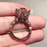 New Arrival Luxury Rose Gold Color Blossoms Round Cut A AA+ Quality CZ Diamonds Ring - The Jewellery Supermarket