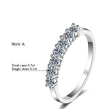 Magnificent 1-5CT Brilliant High Quality Moissanite Diamonds and 0.7CT Half Eternity Stackable Ring - The Jewellery Supermarket