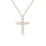 Marvelous 2.5, 3, 4mm Real High Quality Moissanite Diamonds Jesus Cross Pendant Necklace - Fine Jewellery - The Jewellery Supermarket