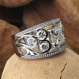 Excellent New Arrival Luxury Flower Design AAA+ Cubic Zirconia Diamonds Fashion Ring - The Jewellery Supermarket