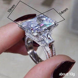 New Arrival Luxury Princess Cut High End AAA+ Quality CZ Diamonds Fashion Engagement Ring - The Jewellery Supermarket