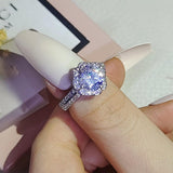 Charming New Luxury Plum Round Cut Resizable AAA+ Cz Diamonds Fashion Ring - The Jewellery Supermarket
