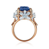 New Arrival Luxury Blue Princess Cut AAA+ Quality CZ Diamonds Fashion High End Ring - The Jewellery Supermarket