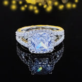 QUALITY RINGS New Designer Cushion Cut AAA+ Cubic Zirconia Diamonds Fashion Ring - The Jewellery Supermarket