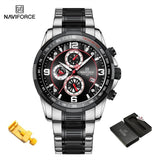 NEW MENS WATCHES - Luxury Watch Top Brand Quartz Chronograph Dial Stainless Steel Sports Watch - The Jewellery Supermarket