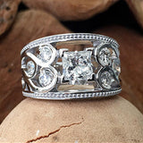 Excellent New Arrival Luxury Flower Design AAA+ Cubic Zirconia Diamonds Fashion Ring - The Jewellery Supermarket