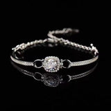 Classy Sunflower Square Geometric 1-2CT Round Cut VVS High Quality Moissanite Diamonds Bracelet - Fine Jewellery - The Jewellery Supermarket