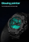 Men Military Watch Digital 50m Waterproof Wristwatch LED Quartz Clock Sport Watch - The Jewellery Supermarket