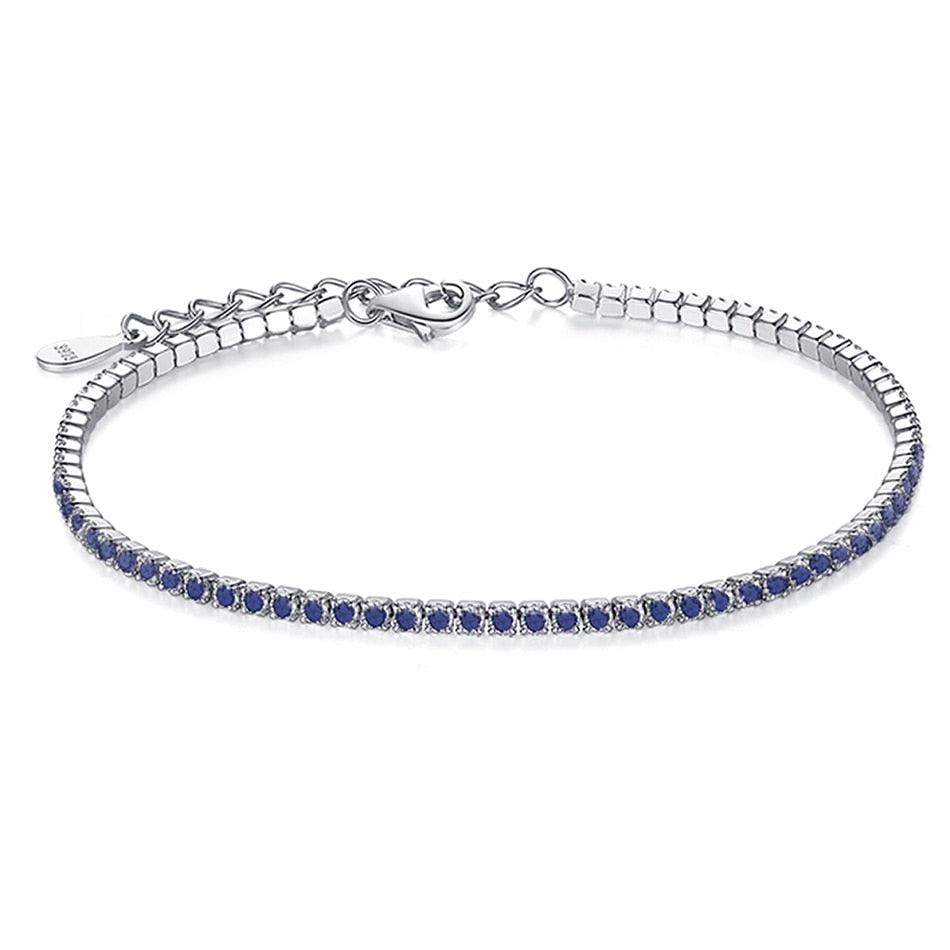 SPLENDID 925 Sterling Silver AAA+ Cubic Zirconia Tennis Charm Bracelets For Women - The Jewellery Supermarket