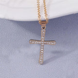 Luxury Crystal Religious Jesus Cross Necklaces - Crucifix for Women Men Fashion Party Jewellery - The Jewellery Supermarket