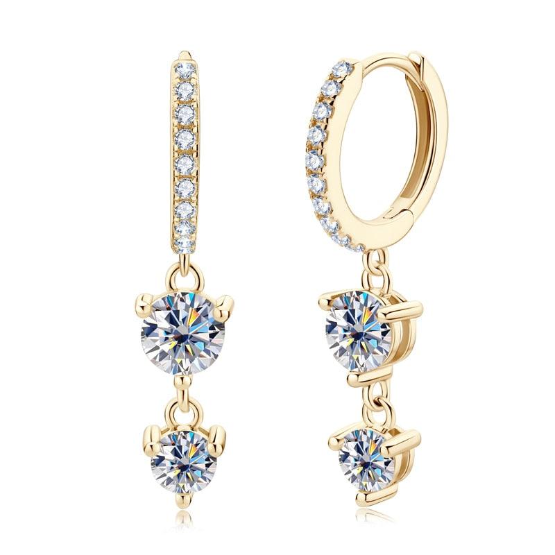 Fabulous D Color ♥︎ High Quality Moissanite Diamonds ♥︎ Hoop Earrings for Women - Fine Jewellery - The Jewellery Supermarket