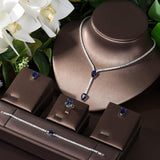 NEW - Graceful Water Drop Design AAA+ Cubic Zirconia Diamonds jewellery Set - The Jewellery Supermarket