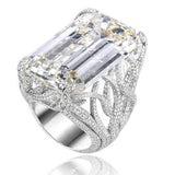 New Luxury Rectangle Princess Cut AAA+ Quality CZ Diamonds Fashion Engagement Ring - The Jewellery Supermarket