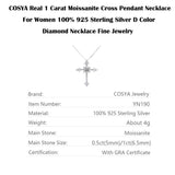 Impressive D Color Real High Quality Moissanite Diamonds Cross Religious Necklace - Fine Jewellery - The Jewellery Supermarket