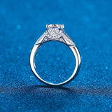 Marvelous 2CT Princess Cut High Quality Moissanite Diamonds with Accents Solitaire Luxury Ring - The Jewellery Supermarket