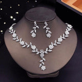 New Luxury Fashion Flower Choker Necklace Earrings Necklace Sets - Rhinestone Jewellery Sets for Women - The Jewellery Supermarket