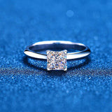 Princess Cut 18K WGP D Color VVS1 High Quality Moissanite Diamonds Rings - Lab Diamond Wedding Ring - The Jewellery Supermarket
