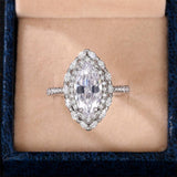 NEW ARRIVAL Crystal Marquise AAA+ Cubic Zirconia Diamonds Engagement Proposal Ring - The Jewellery Supermarket