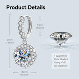 Excellent D Colour ♥︎ High Quality Moissanite Diamonds ♥︎ 1ct, 2ct, 3ct Hoop Drop Dangle Earrings - The Jewellery Supermarket