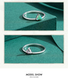 Women Silver Natural Opal Morganite Rings For Wedding Engagement Jewelry - The Jewellery Supermarket