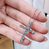 Marvelous 2.5, 3, 4mm Real High Quality Moissanite Diamonds Jesus Cross Pendant Necklace - Fine Jewellery - The Jewellery Supermarket