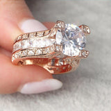 New Arrival Fashion Round Cut Gorgeous AAA+ Quality AAA+ CZ Diamonds Luxury Ring - The Jewellery Supermarket