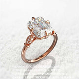 Stunning New Luxury Rose Gold Color Cushion Cut AAA+ CZ Diamonds Fashion Ring - The Jewellery Supermarket