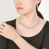 NEW ARRIVAL - Attractive Luxury AAA+ Cubic Zirconia Diamonds Jewellery Set - The Jewellery Supermarket