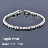 NEW Vintage Style Silver Colour Princess Cut AAA+ Cubic Zirconia Tennis Bracelets - BEST SELLERS