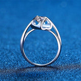 Attractive 1CT High Quality Moissanite Diamonds Twisted Vine Heart Setting Luxury Rings - Fine Jewellery - The Jewellery Supermarket