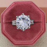 New Arrival Luxury Halo Round Cut Marvelous AAA+ CZ Diamonds Engagement Ring - The Jewellery Supermarket