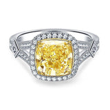 Captivating New Luxury Yellow Designer AAA+ Cubic Zirconia Diamonds Fashion Ring
