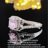 QUALITY RINGS New Designer Cushion Cut AAA+ Cubic Zirconia Diamonds Fashion Ring - The Jewellery Supermarket