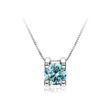 Super Real 1ct/2ct D Colour VVS Round Cut Multi Colour High Quality Moissanite Diamonds Necklaces Fine Jewellery - The Jewellery Supermarket