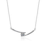 Amazing 1 Carat VVS D Color High Quality Moissanite Diamonds Accented Necklace for Women - Fine Jewellery - The Jewellery Supermarket