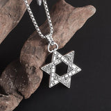NEW Hexagram David Star Stainless Steel Chain Vintage Silver Color Pendant Necklace - The Jewellery Supermarket