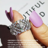 Dazzling New Luxury Heart Design AAA+ Cubic Zirconia Diamonds Fashion Ring - The Jewellery Supermarket